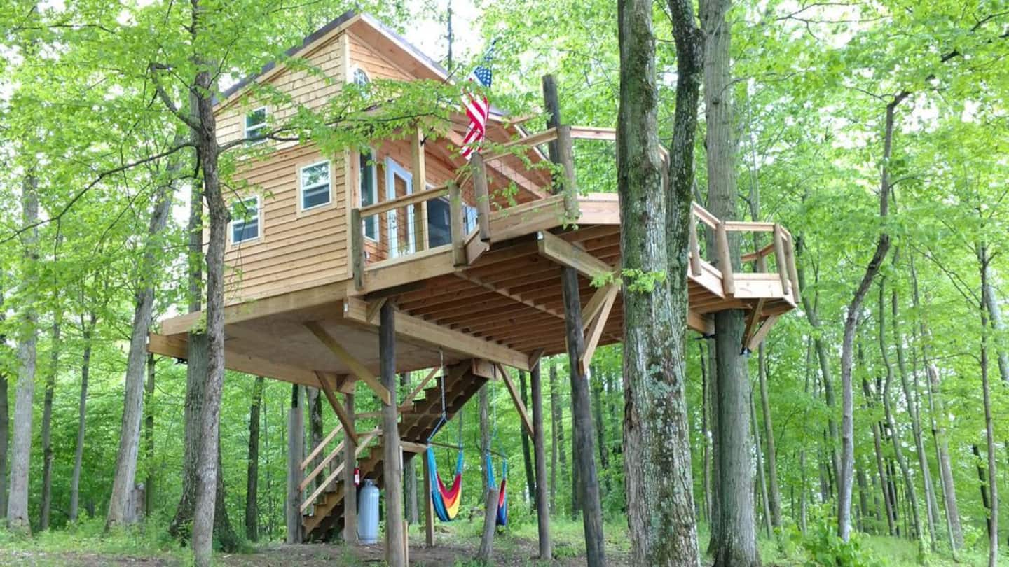 Tree House in Michigan Airbnb
