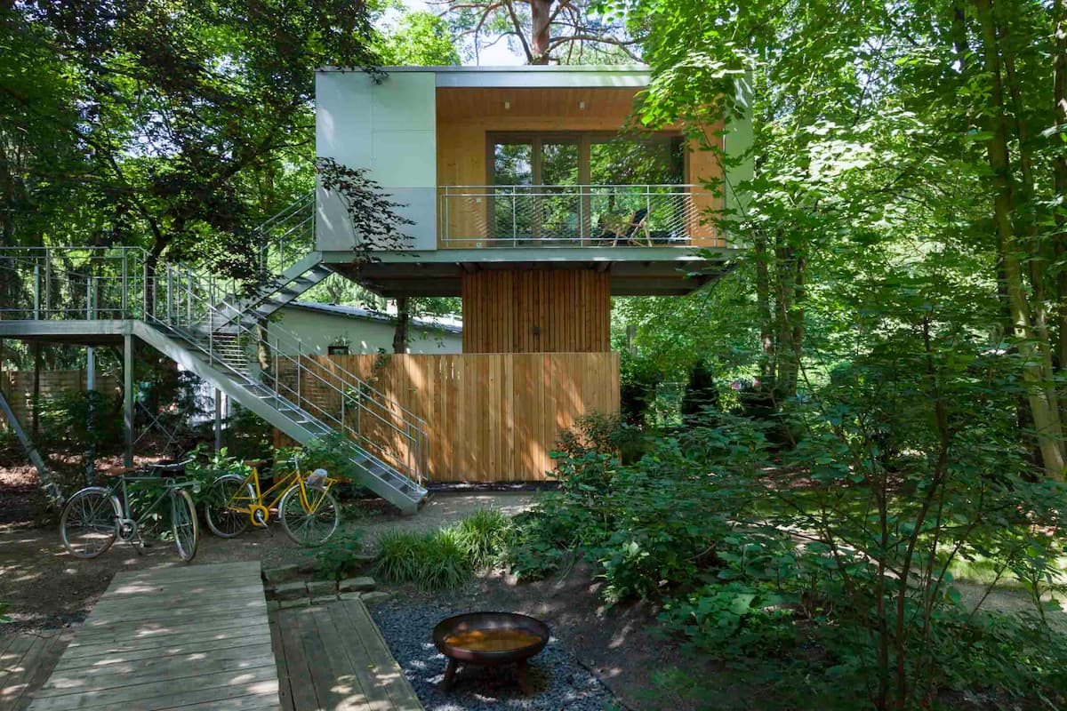 Treehouses in Germany Berlin urban lakefront