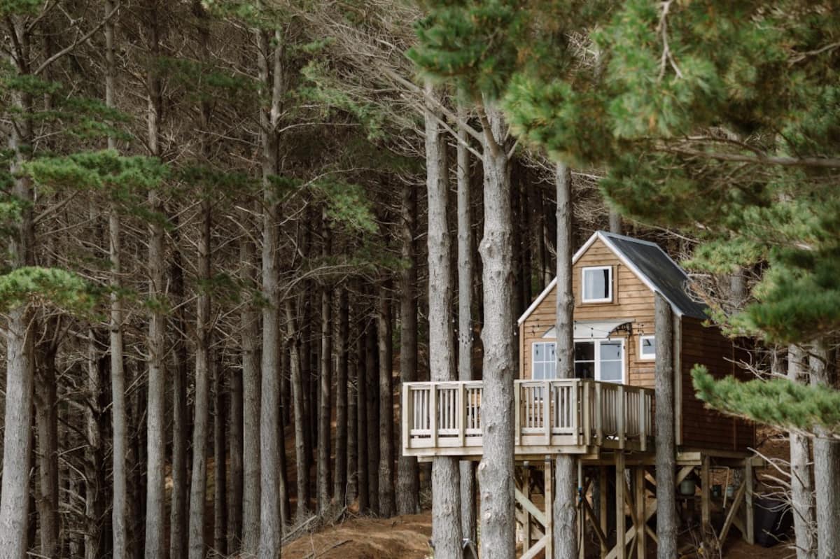 Raglan Treehouse in the Woods with Outdoor Bath